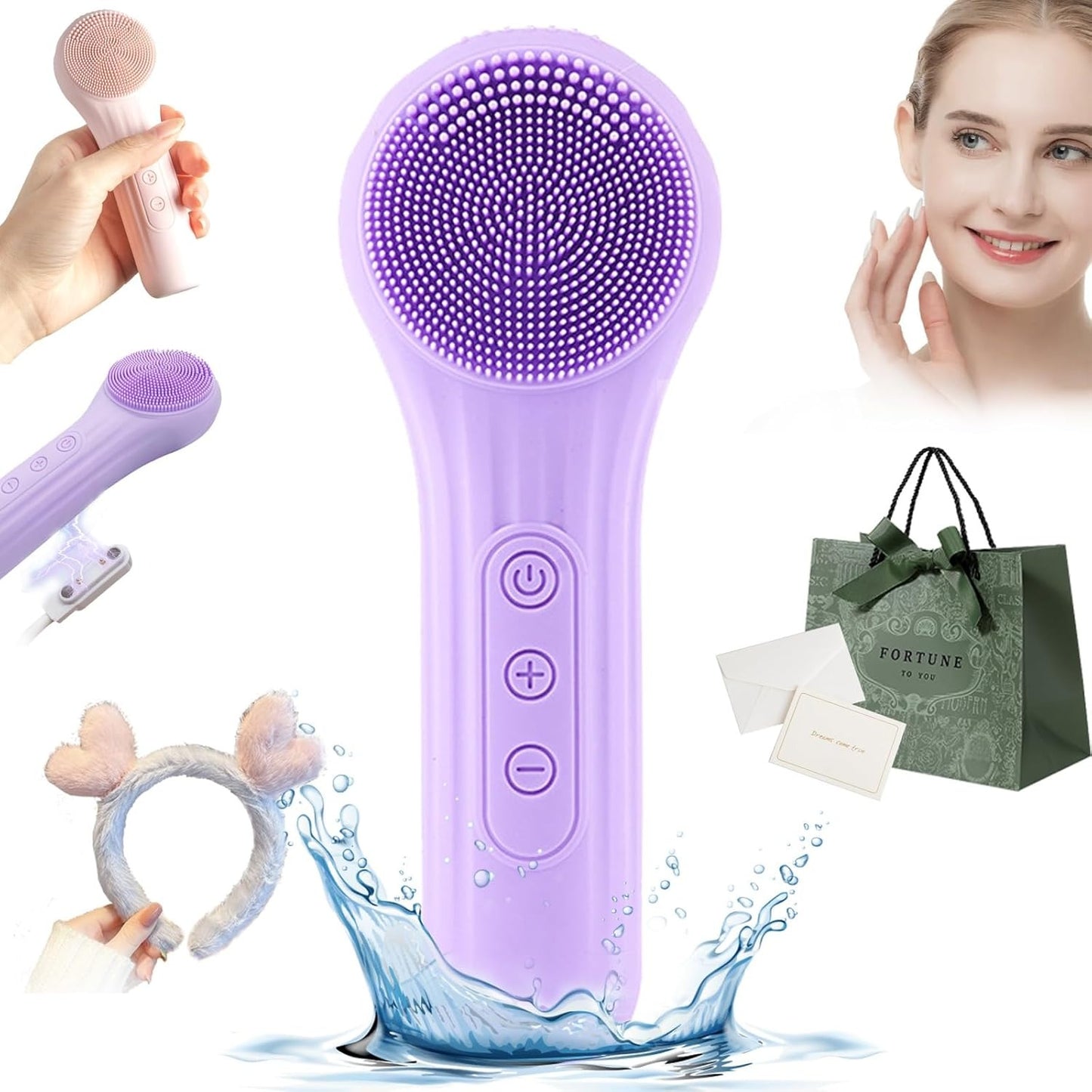 Deep Bio-Cleanse Waterproof Electric Facial Brush