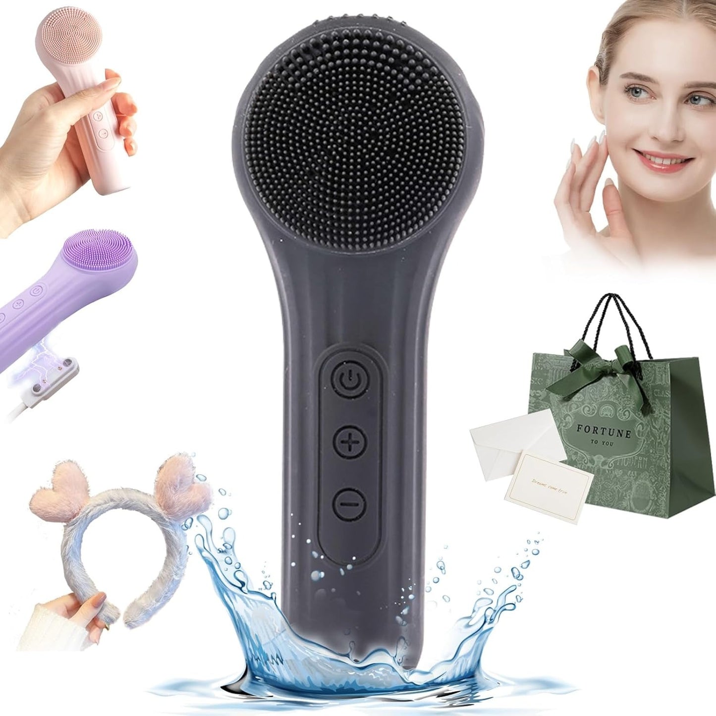 Deep Bio-Cleanse Waterproof Electric Facial Brush