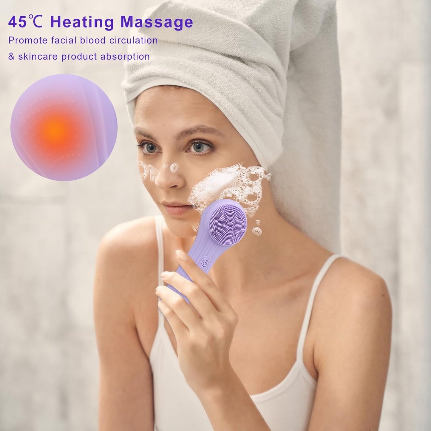 Deep Bio-Cleanse Waterproof Electric Facial Brush