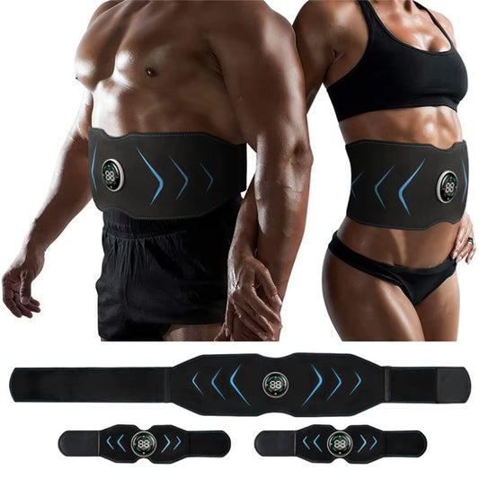 ElectroFlex EMS Muscle Stimulator Waist & Arm Belt-Heated ABS Trainer for Men & Women