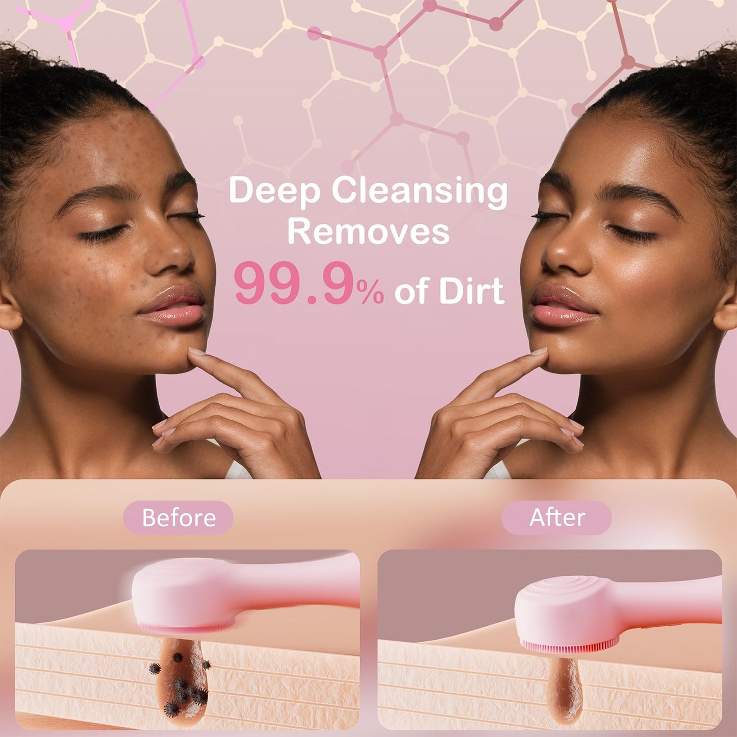 Deep Bio-Cleanse Waterproof Electric Facial Brush