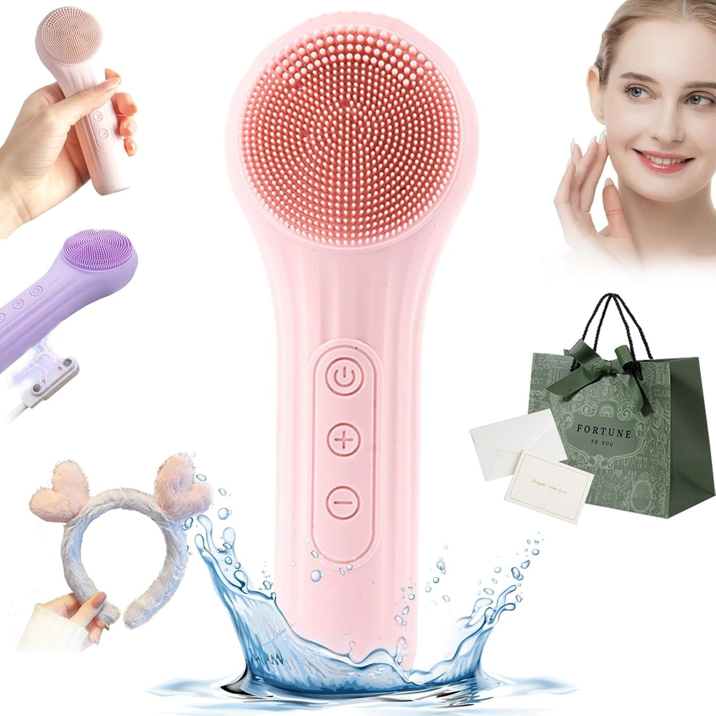 Deep Bio-Cleanse Waterproof Electric Facial Brush